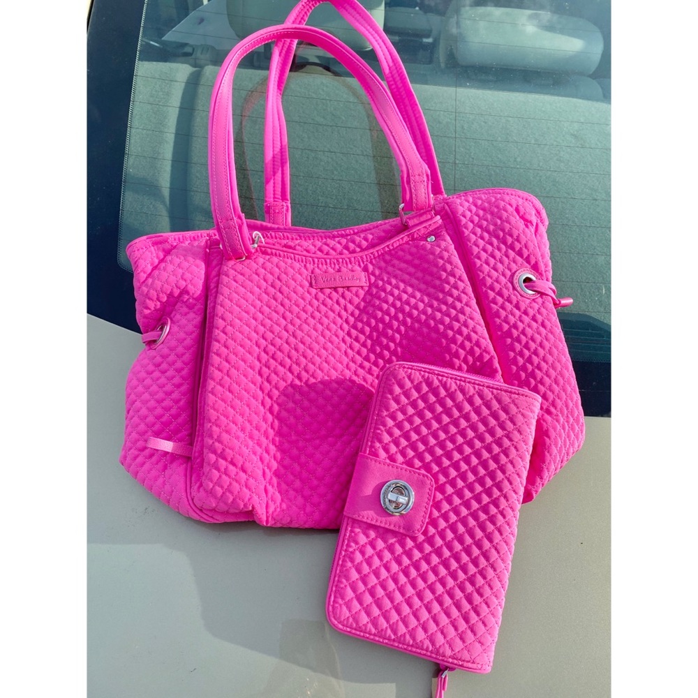 Vera Bradley Glenna Satchel RFID Wallet PINK $190